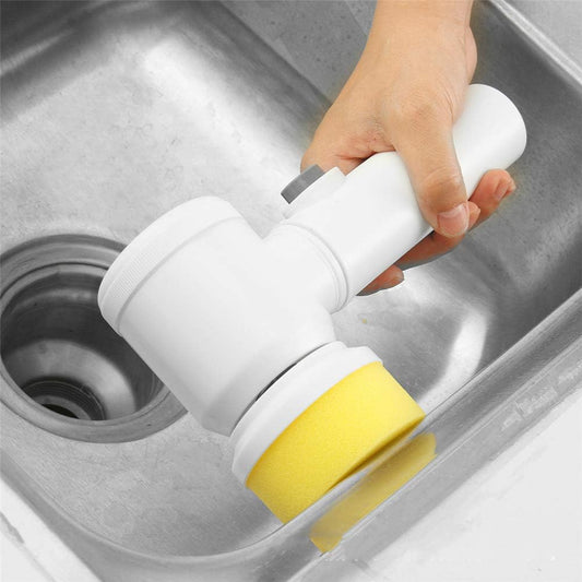 🔥 5-in-1 Electric Cleaning Brush – High-Power Electric Scrubber for Bathroom & Kitchen   فرشاة تنظيف كهربائية