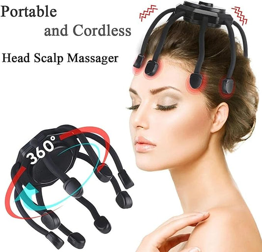 🔥 360° Ultra Head Massager – Electric Scalp Massager for Stress Relief & Relaxationمدلك الرأس الفائق – جهاز تدليك فروة الرأس الكهربائي